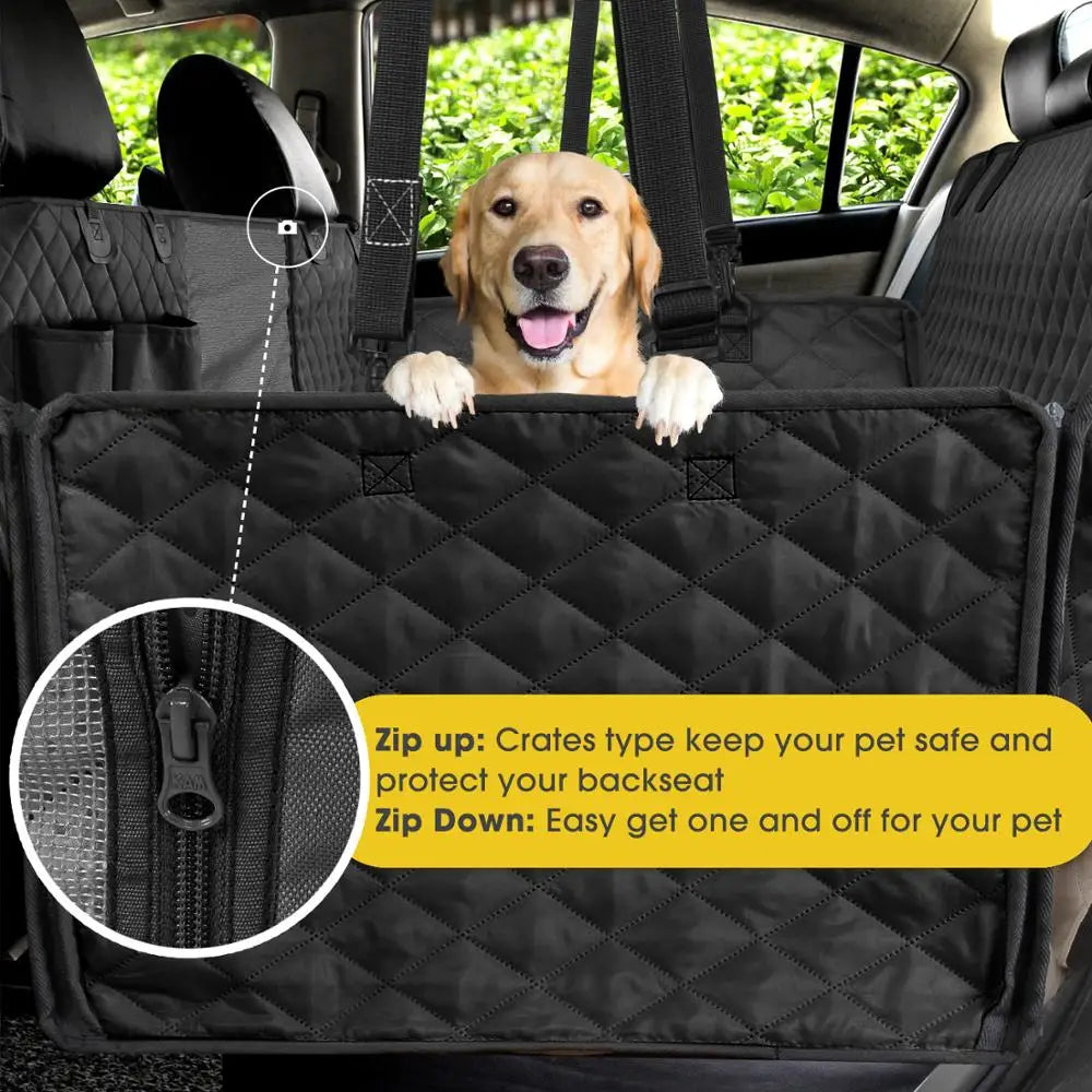 Waterproof Car Pet Seat Cover For Rear of Front Seats & Back Seat.