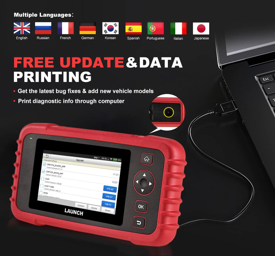 X-431 LAUNCH CRP123X OBD2 Scanner Auto Code Reader Car Diagnostic Tool