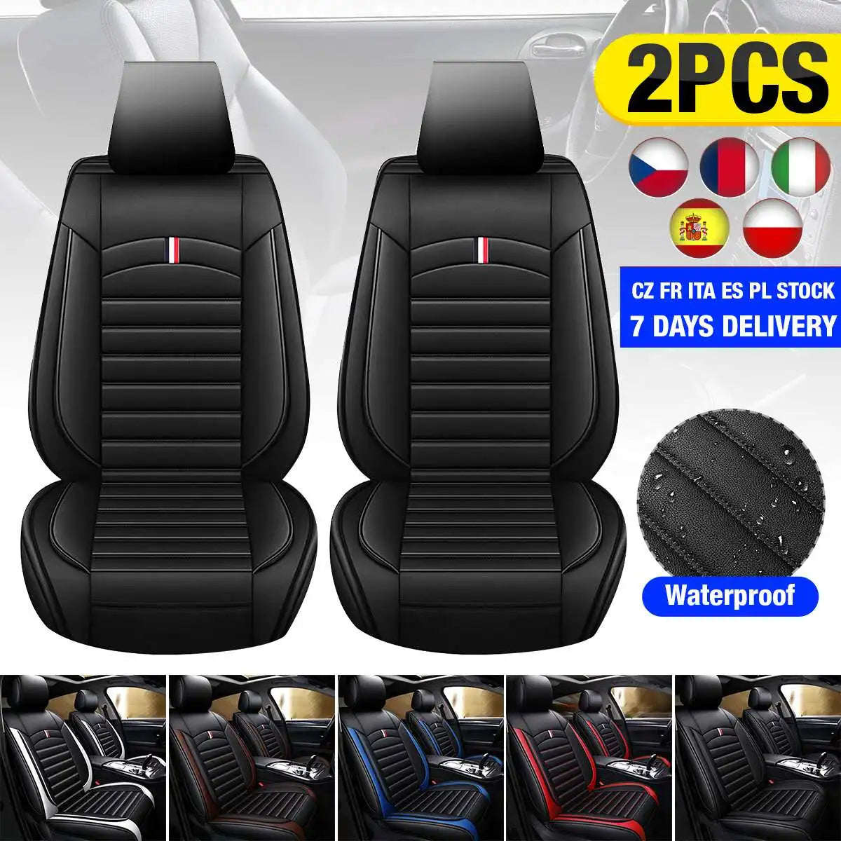 Universal Car Seat Cover Set.  Synthetic Leather