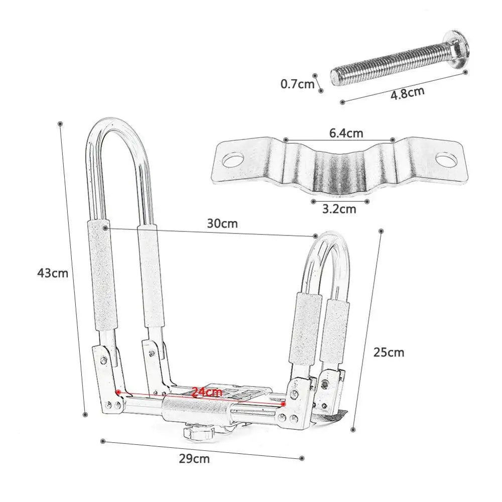 2 Pairs Foldable Kayak Roof Racks