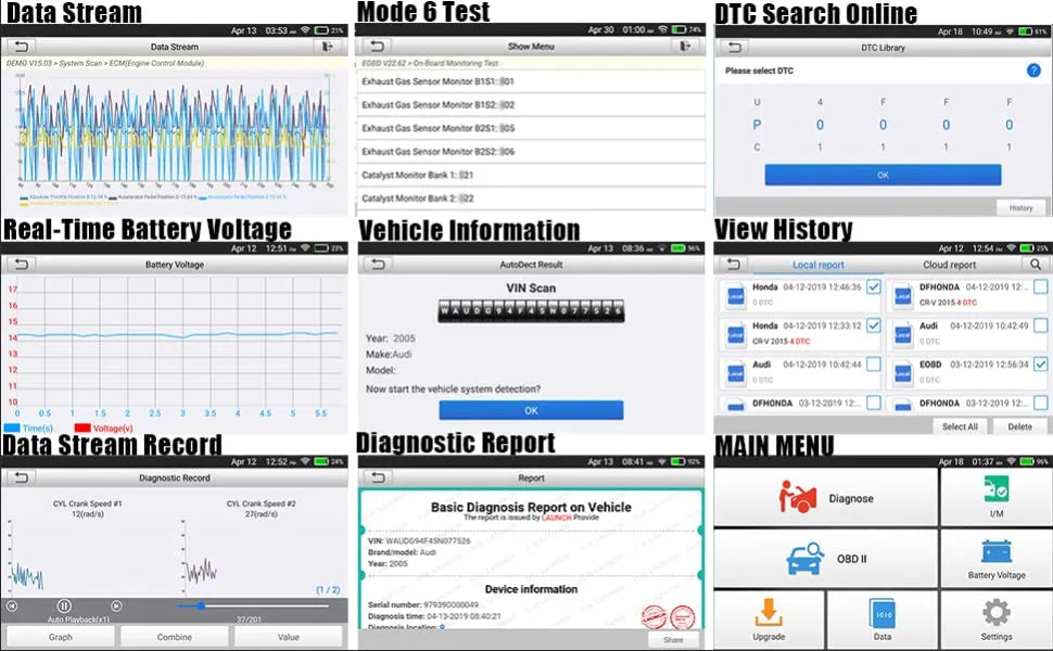 X-431 LAUNCH CRP123X OBD2 Scanner Auto Code Reader Car Diagnostic Tool