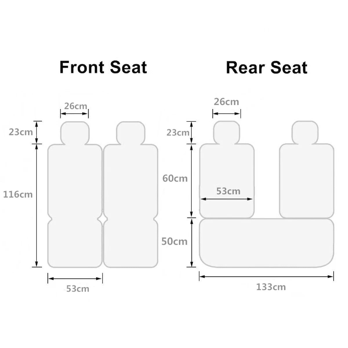 11PCS 5 Seats Car Seat Covers, Synthetic Leather SUV/Truck