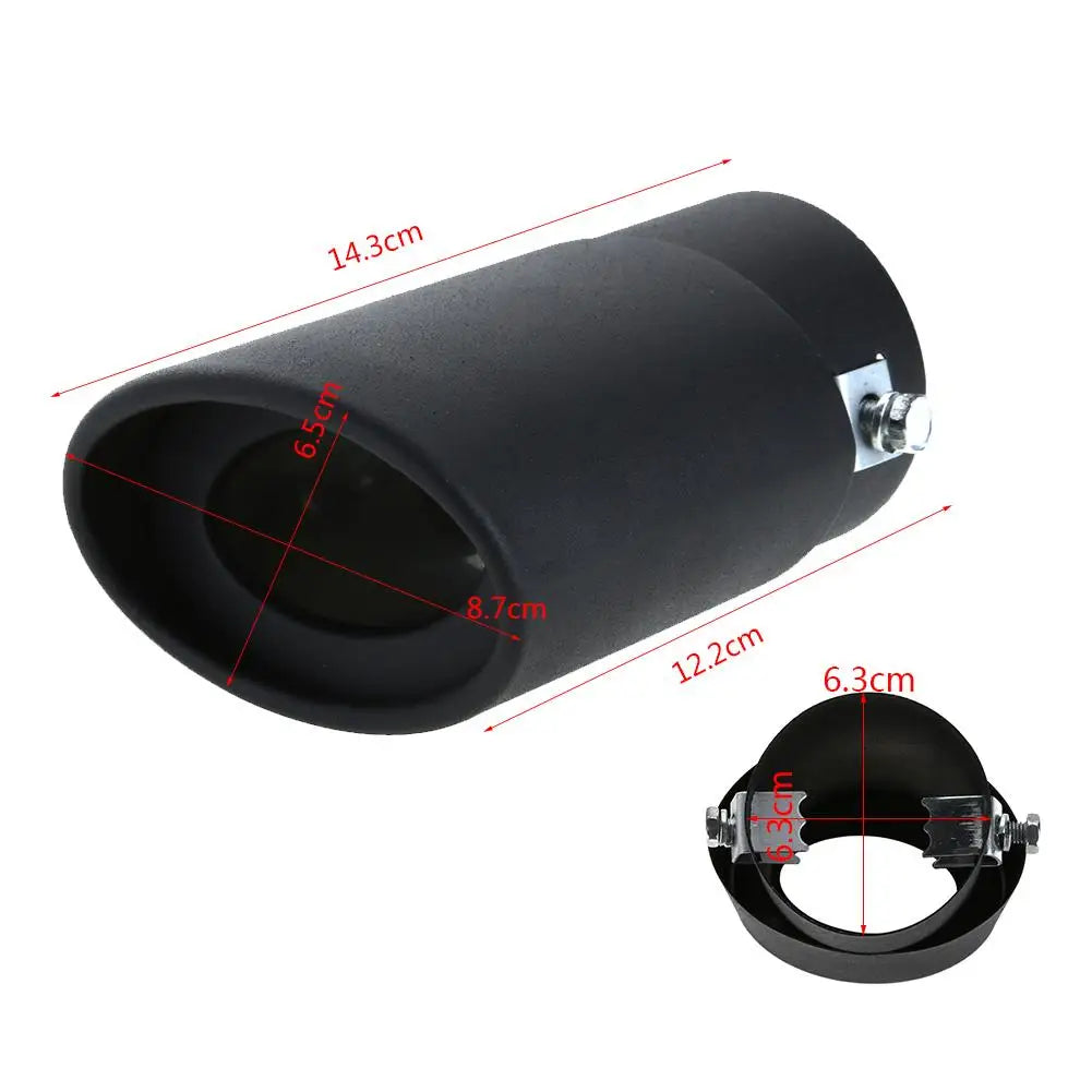 Universal Car Exhaust Muffler Tip.  Round Stainless Steel.