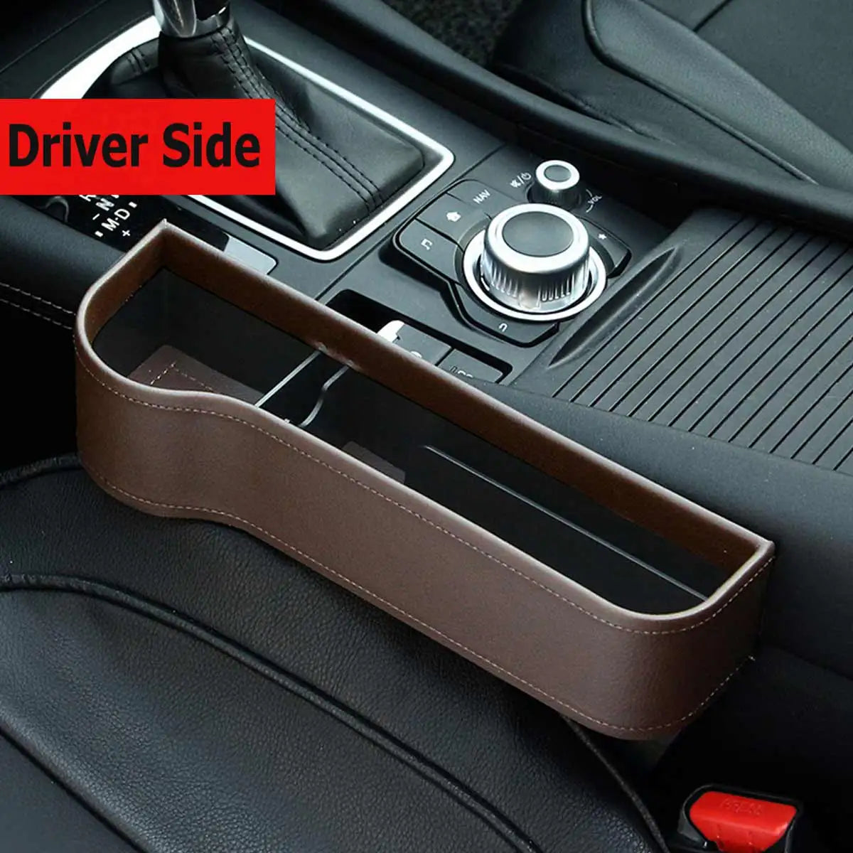 Leather Seat Gap Storage Box Organizer