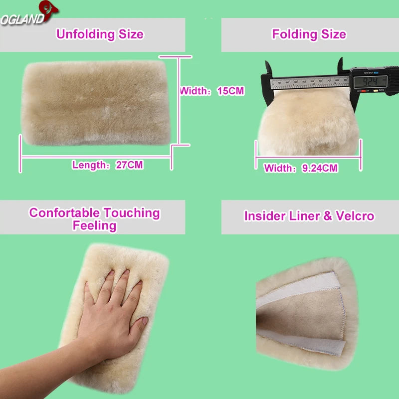 Real Sheepskin Seat Belt Pad Cover