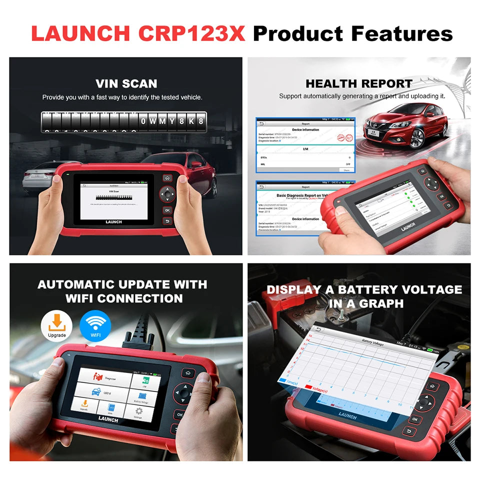 X-431 LAUNCH CRP123X OBD2 Scanner Auto Code Reader Car Diagnostic Tool