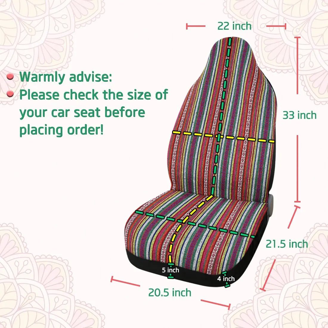 1 Pcs Universal Baja Blanket Bucket Seat Cover For Car, Truck or SUV