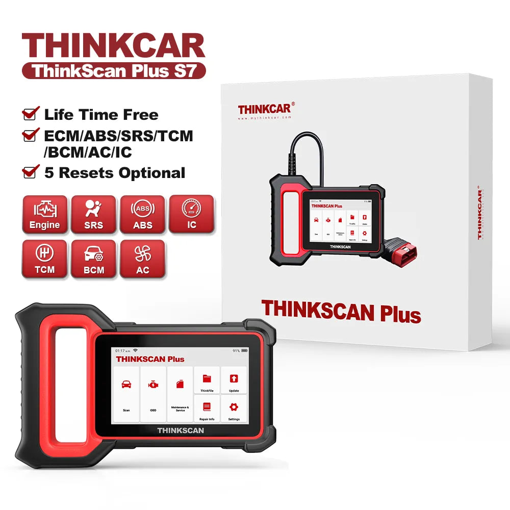 THINKCAR Thinkscan Plus S7 OBD2 Scanner Professional Automotive Code Reader Wifi Update Free