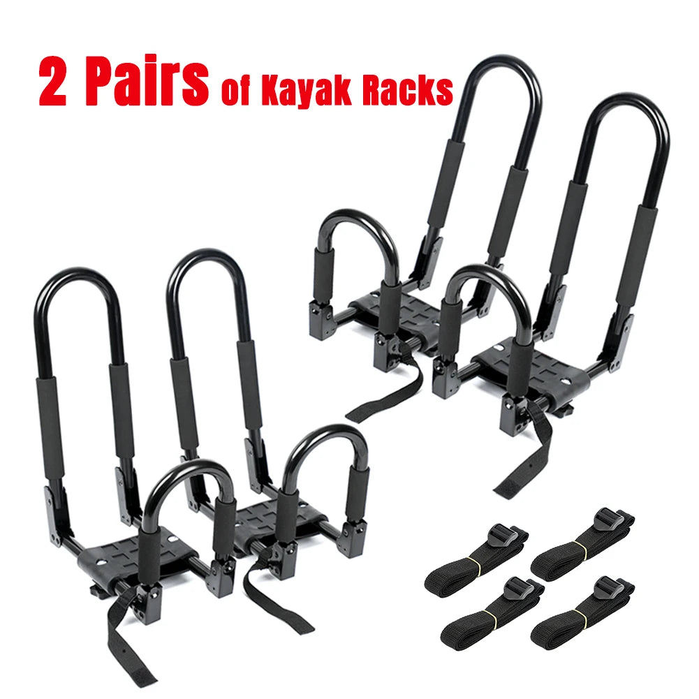 2 Pairs Foldable Kayak Roof Racks