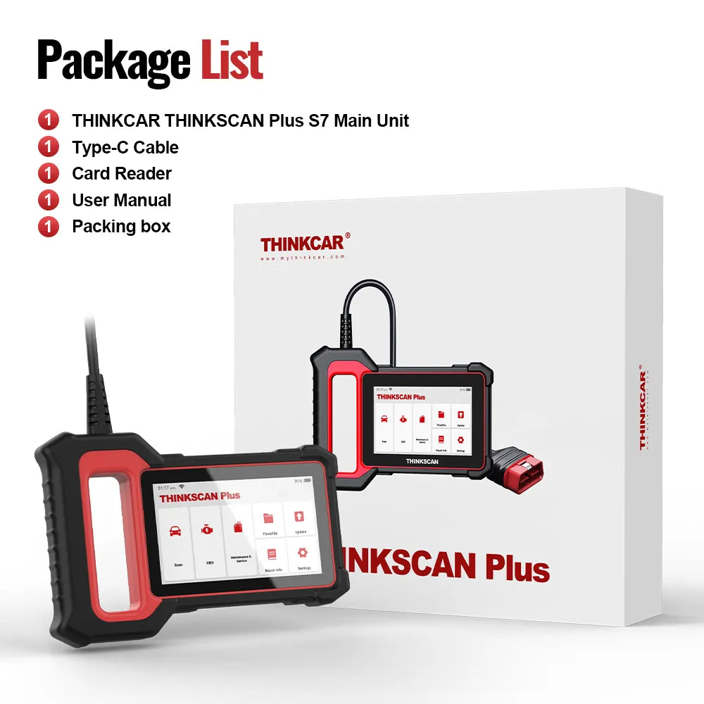 THINKCAR Thinkscan Plus S7 OBD2 Scanner Professional Automotive Code Reader Wifi Update Free