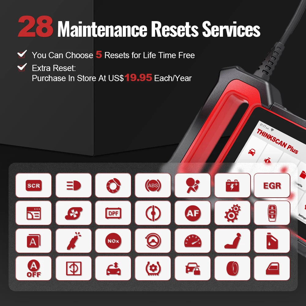 THINKCAR Thinkscan Plus S7 OBD2 Scanner Professional Automotive Code Reader Wifi Update Free