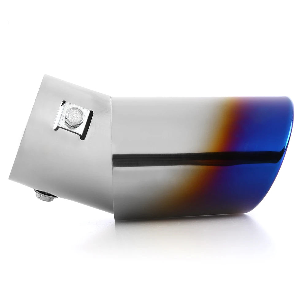 Universal Car Exhaust Muffler Tip.  Round Stainless Steel.