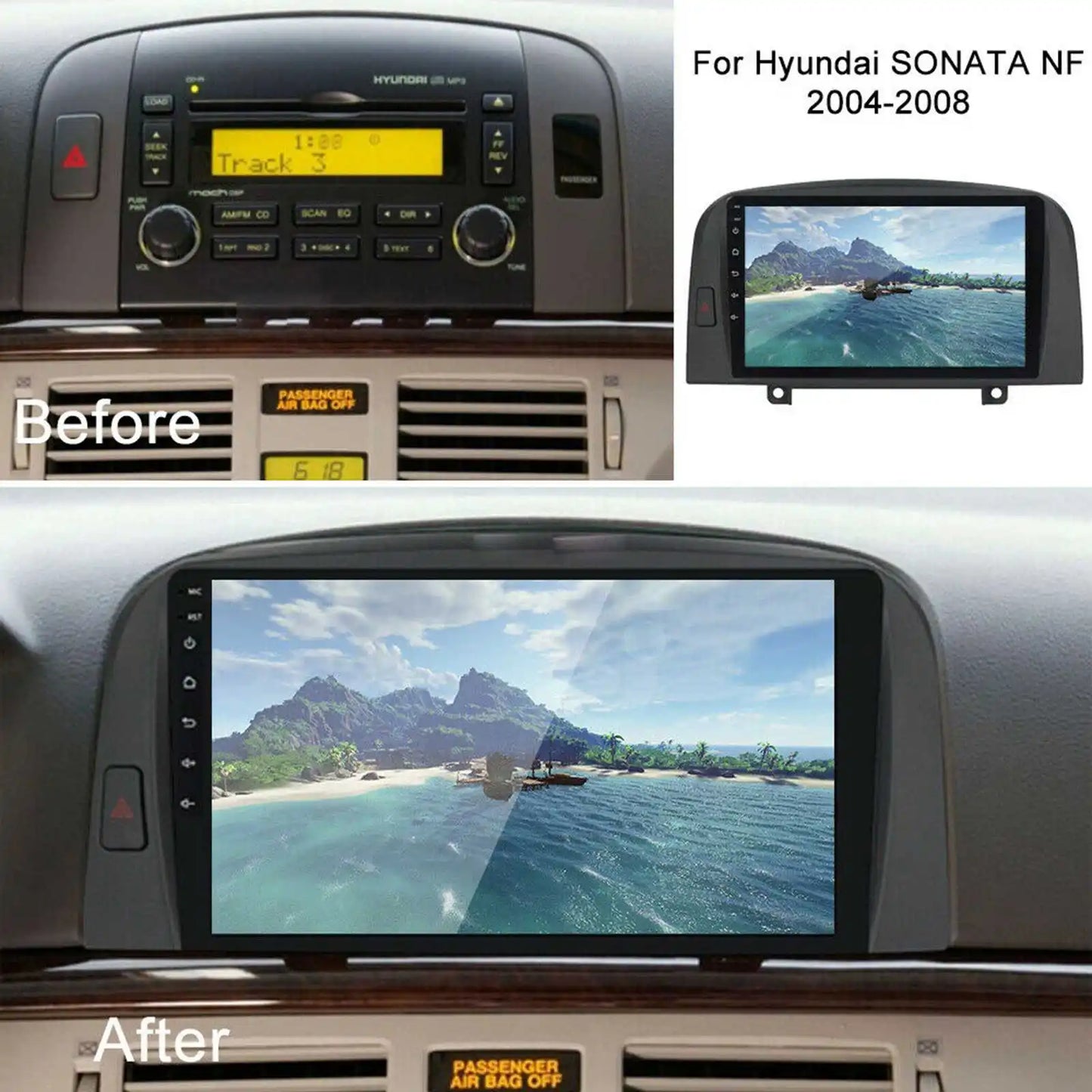 Hyundai Sonata 2004-2008- Android 10.1 Car Radio, GPS Navigation, Stereo, Wifi, Car DVD Player