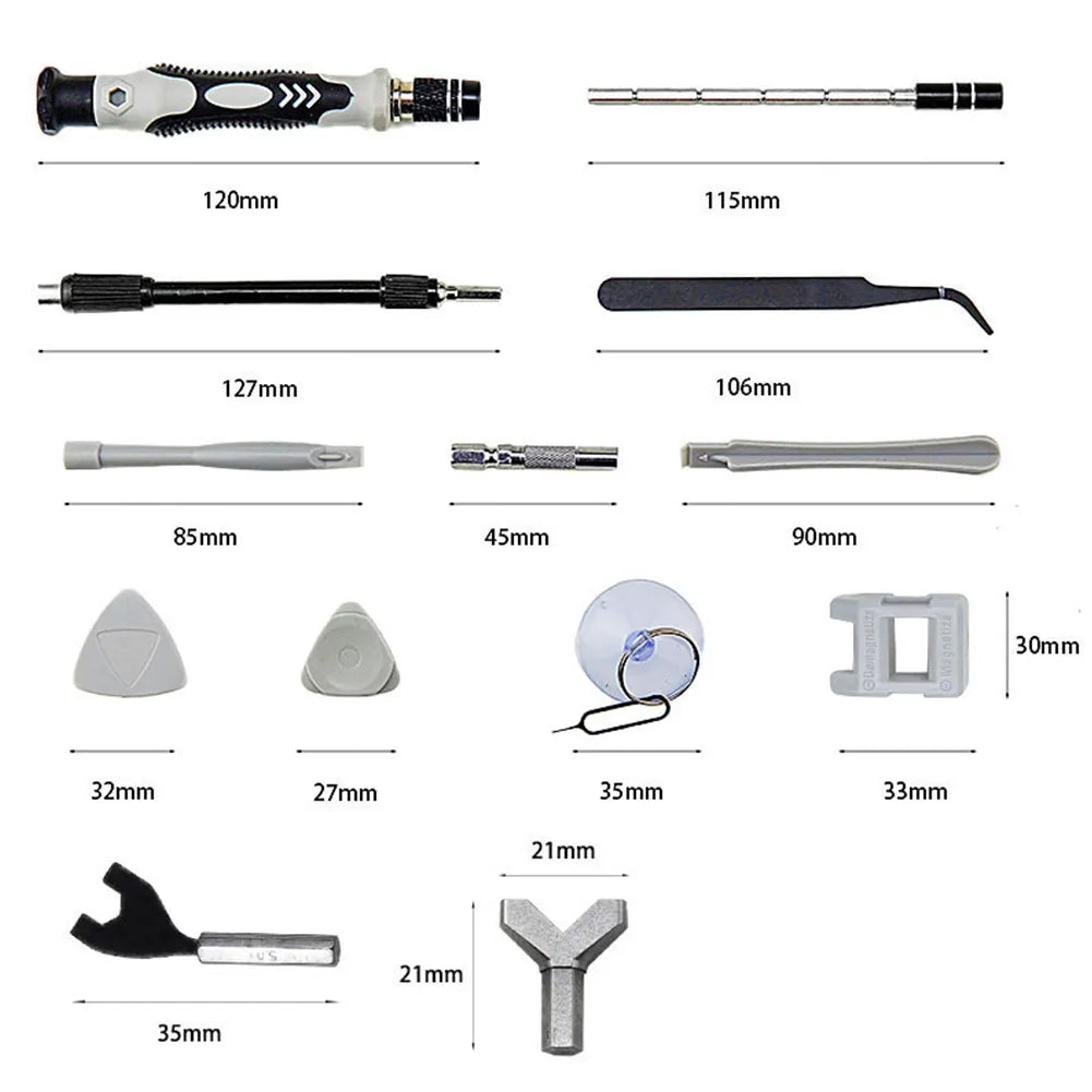 138 in 1 Electronic/Computer Repair Kit.  Magnetic Torx Phillips Laptop Phone PC Precision Screwdriver Set.  Small Impact Screw Driver Box