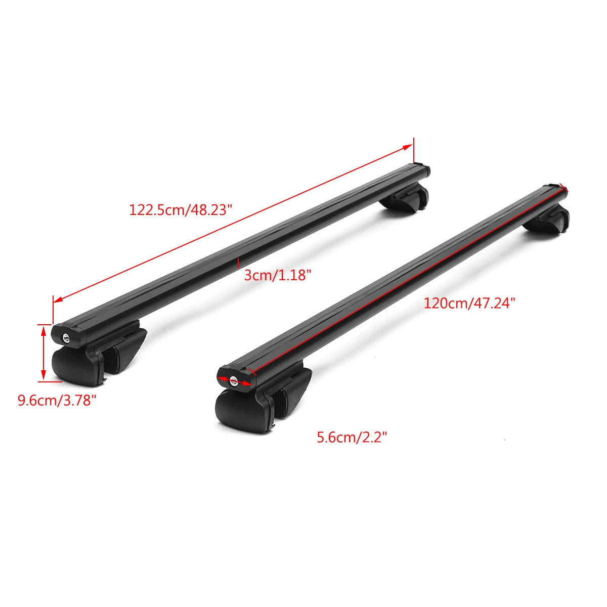 120cm Universal Locking Roof Rack Cross Bars