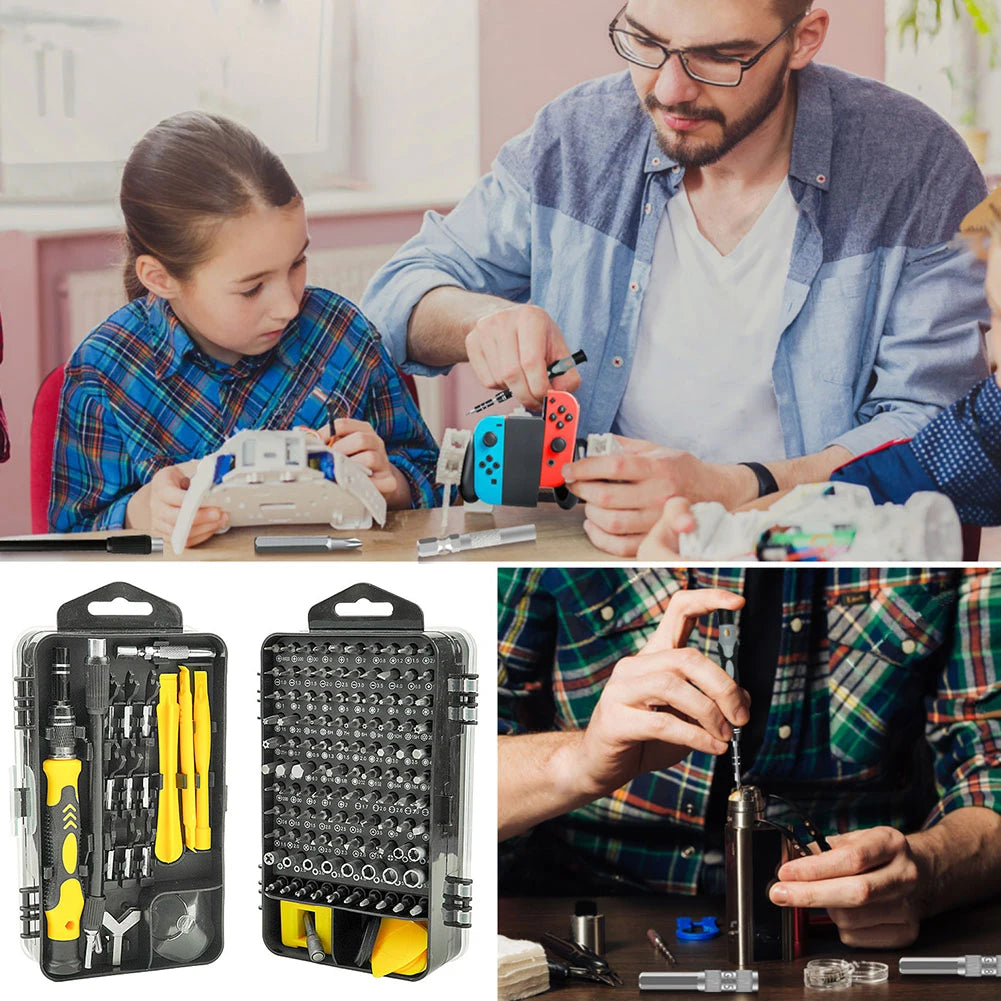 138 in 1 Electronic/Computer Repair Kit.  Magnetic Torx Phillips Laptop Phone PC Precision Screwdriver Set.  Small Impact Screw Driver Box