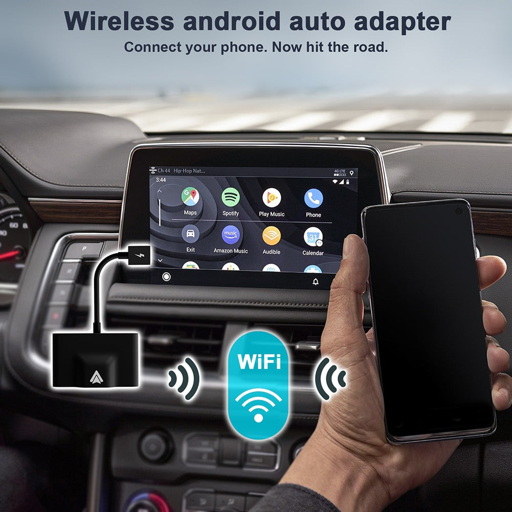 Wireless CarPlay Adapter For Wired To Wireless Andriod Auto Dongle Bluetooth 5GHz WiFi with USB C OTG Converter for IOS Android