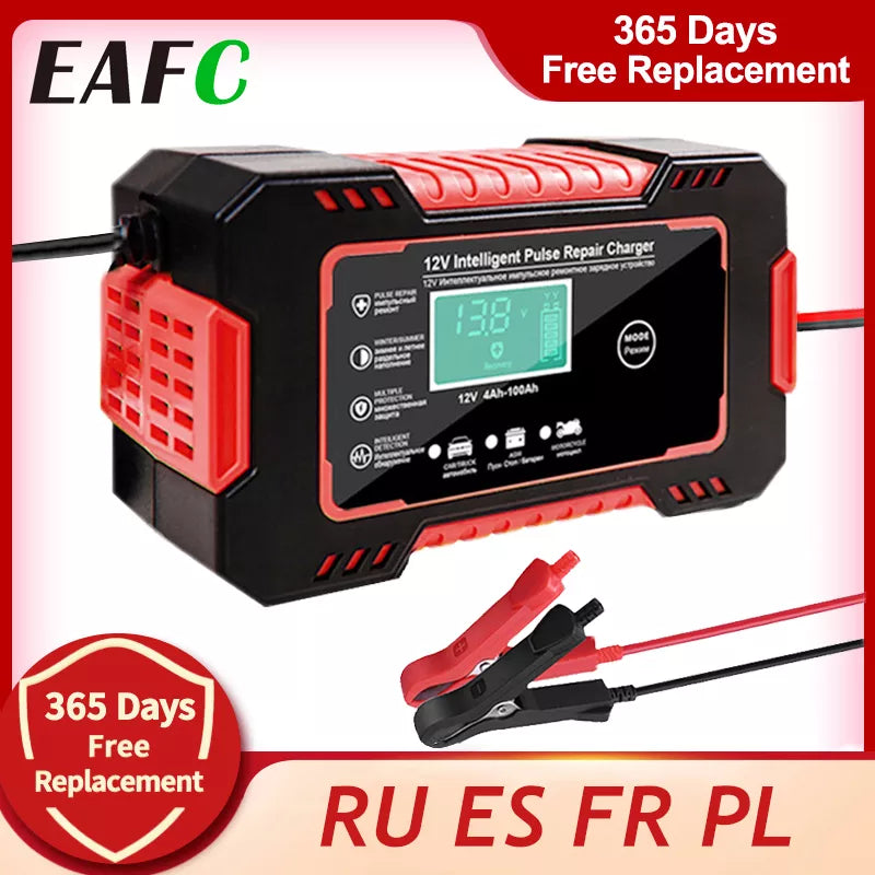 Fully Automatic 12V Battery Charger w/Digital Display