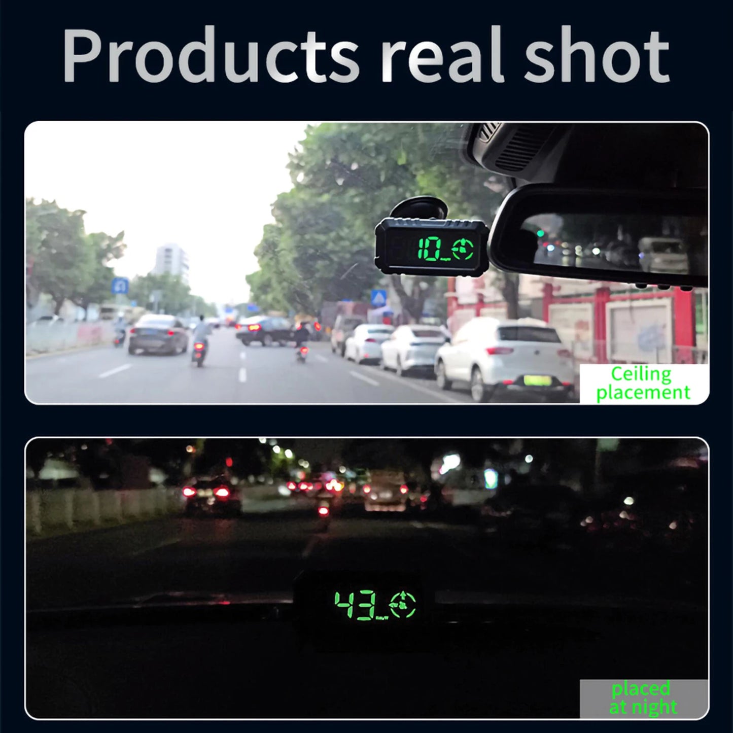 Vehicle Heads Up Display For GPS, Speedometer, Compass, etc.