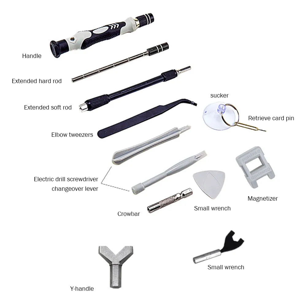 138 in 1 Electronic/Computer Repair Kit.  Magnetic Torx Phillips Laptop Phone PC Precision Screwdriver Set.  Small Impact Screw Driver Box