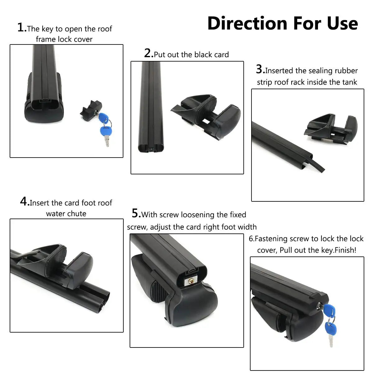 120cm Universal Locking Roof Rack Cross Bars