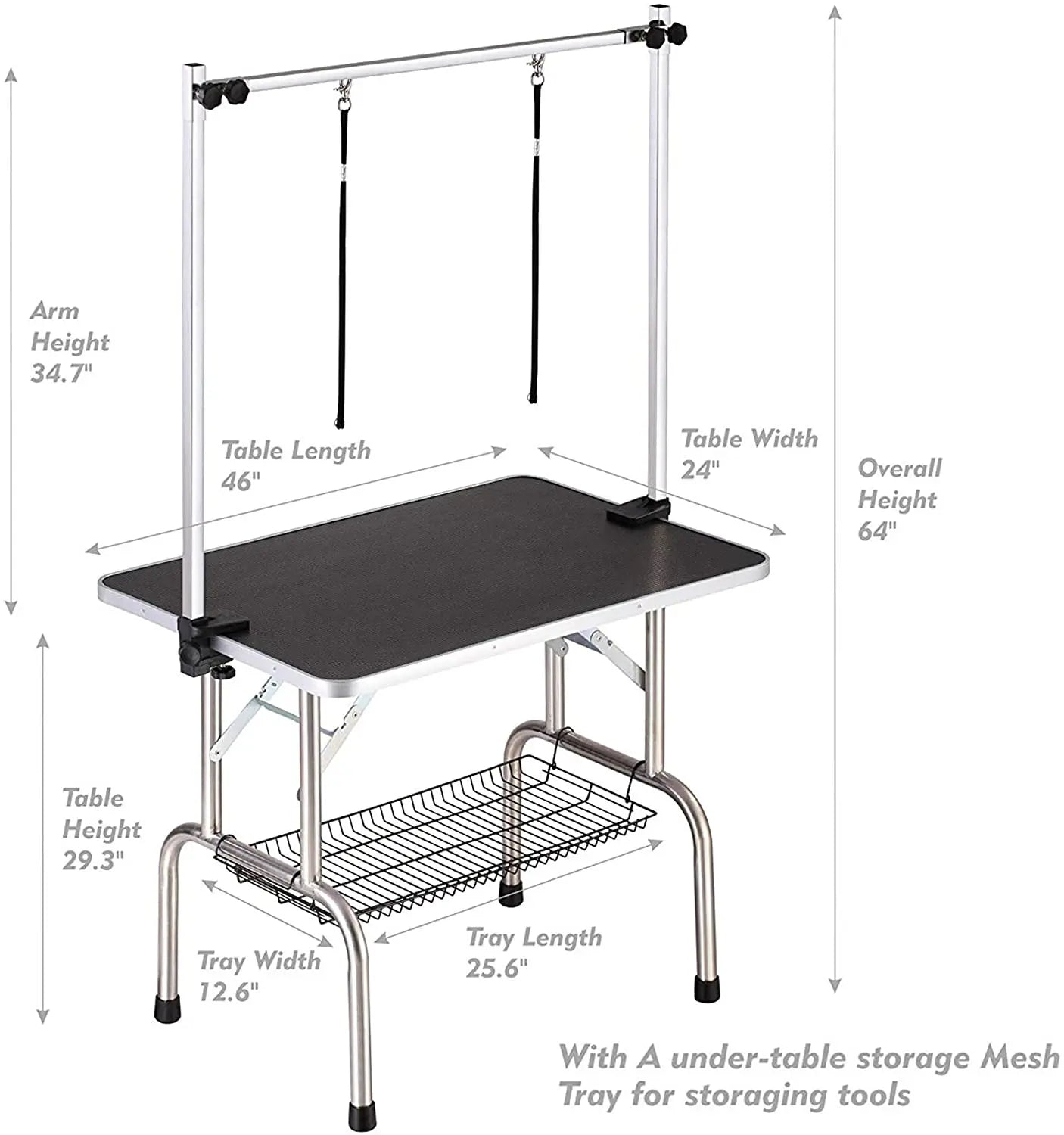 Large Size Grooming Table for Pet. Adjustable Arm and Clamps