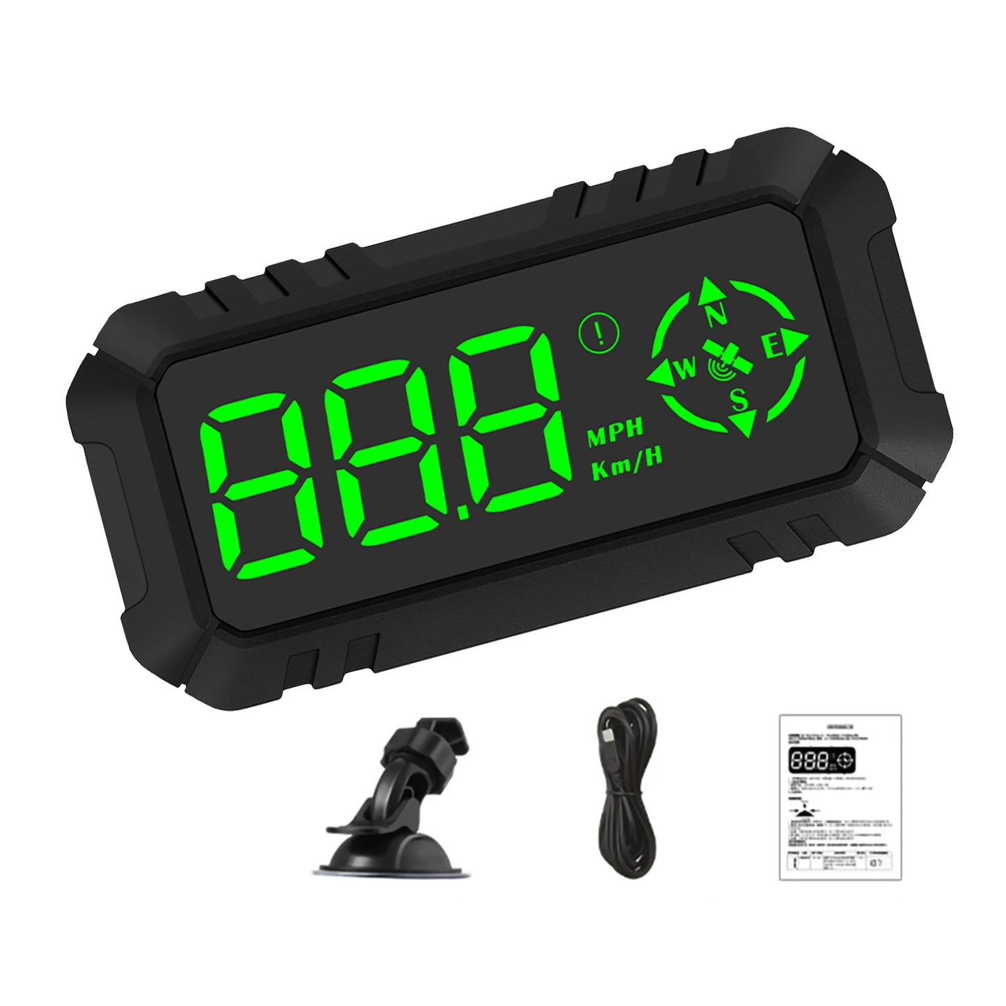 Vehicle Heads Up Display For GPS, Speedometer, Compass, etc.