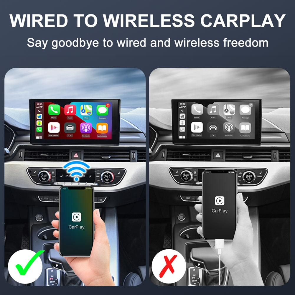 Carlinkit 4.0 for Wired to Wireless CarPlay Adapter Android Auto Dongle Car Multimedia Player Activator 2In1 OTA Online Upgrade