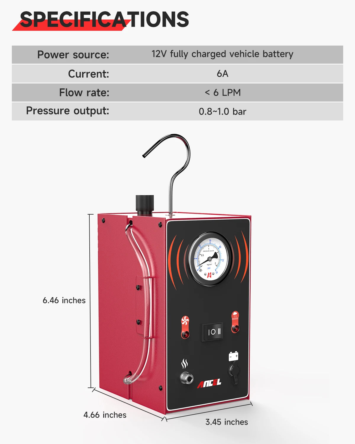 ANCEL S200 Car Smoke Leak Detector EVAP System Diagnostic Tools