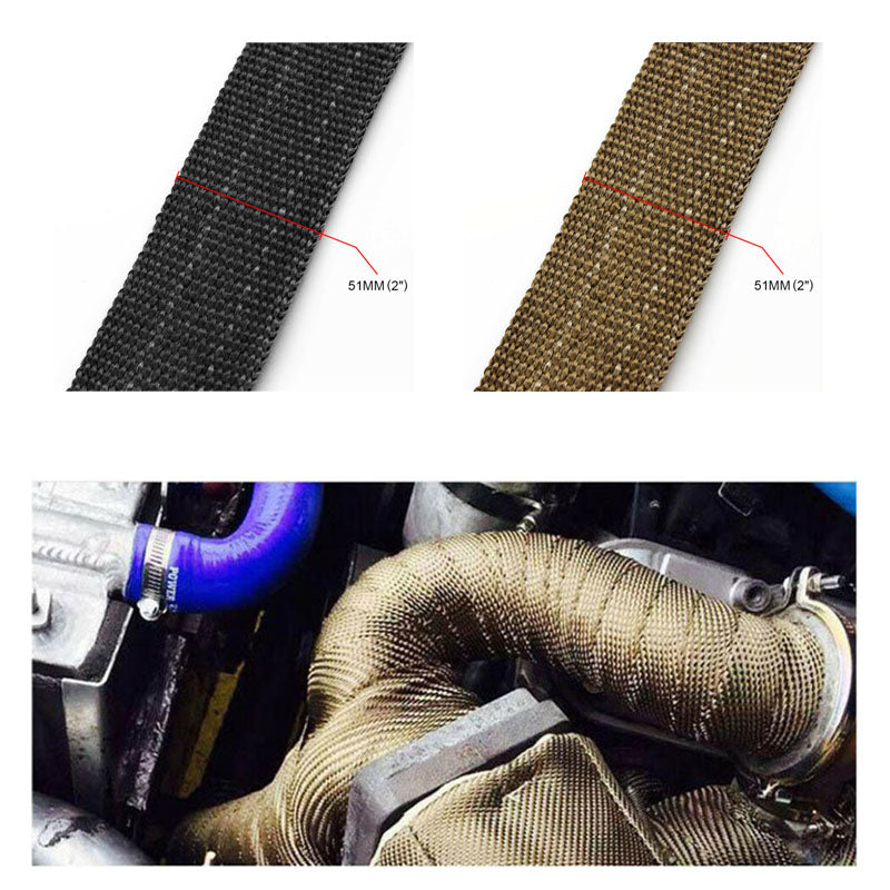 Cotton Fiberglass Exhaust Manifold Thermal Heat Tape Wrap