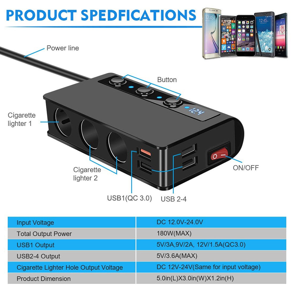 Phone Charger From Cigarette Lighter Socket