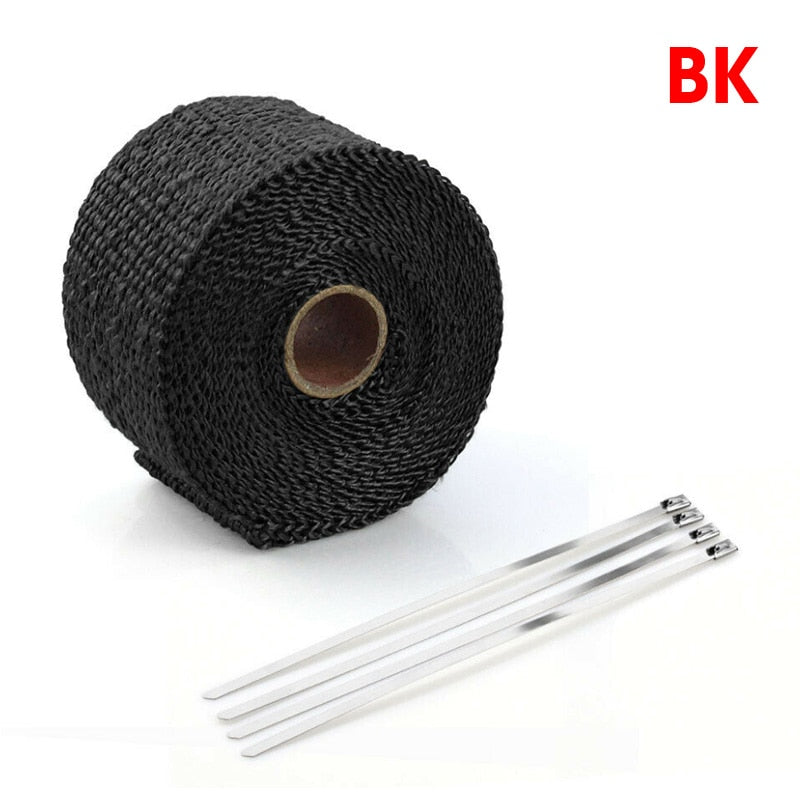 Cotton Fiberglass Exhaust Manifold Thermal Heat Tape Wrap