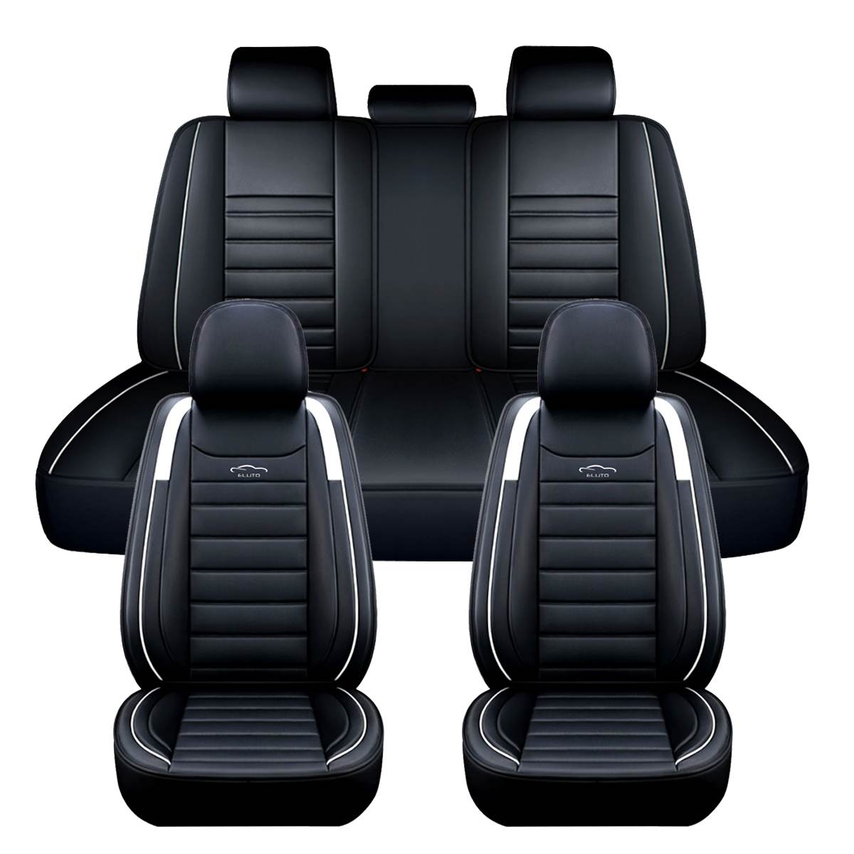 11PCS 5 Seats Car Seat Covers, Synthetic Leather SUV/Truck