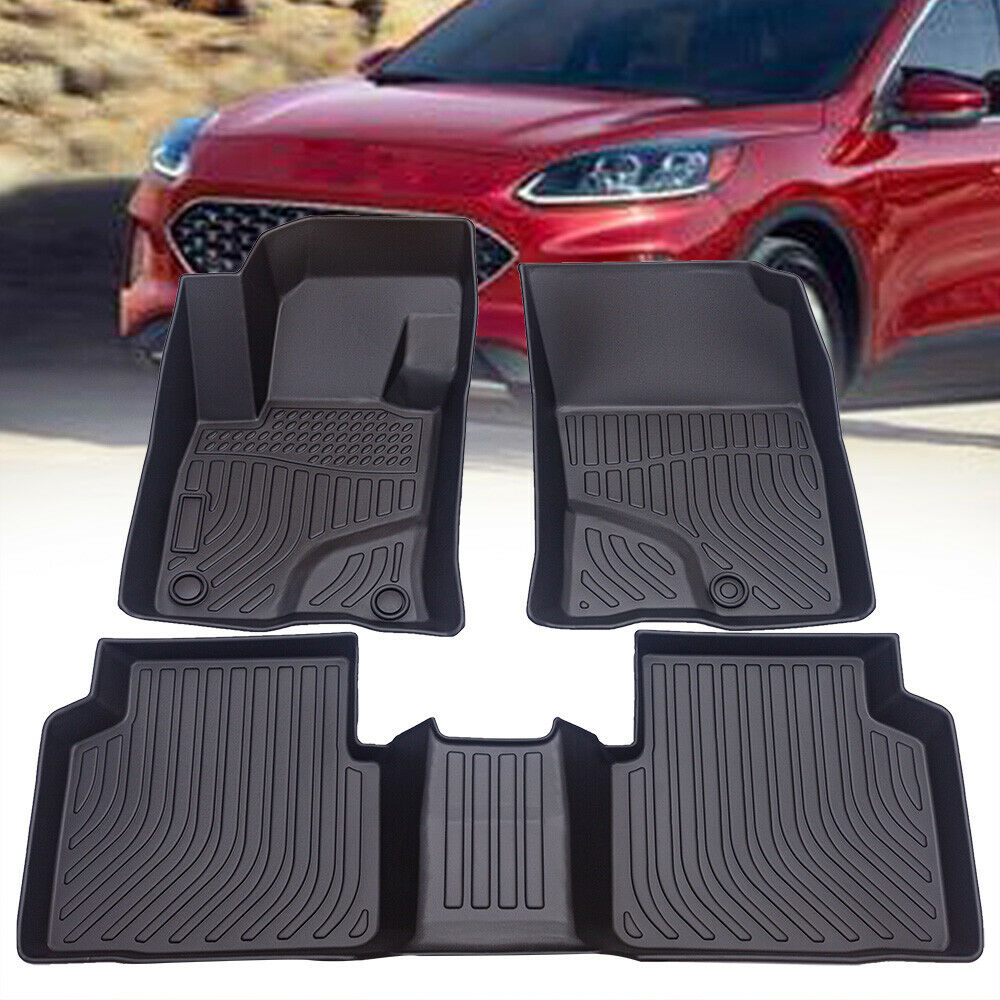 2020 - 2021 Ford Escape, Black, All Weather Floor Mats