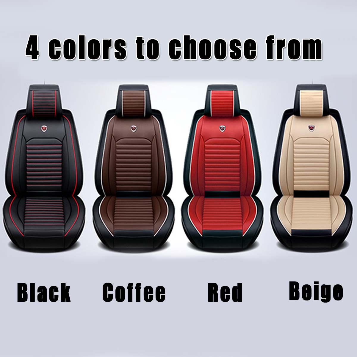 1 PC Universal Car Seat Covers, Synthetic Leather For Most Imports