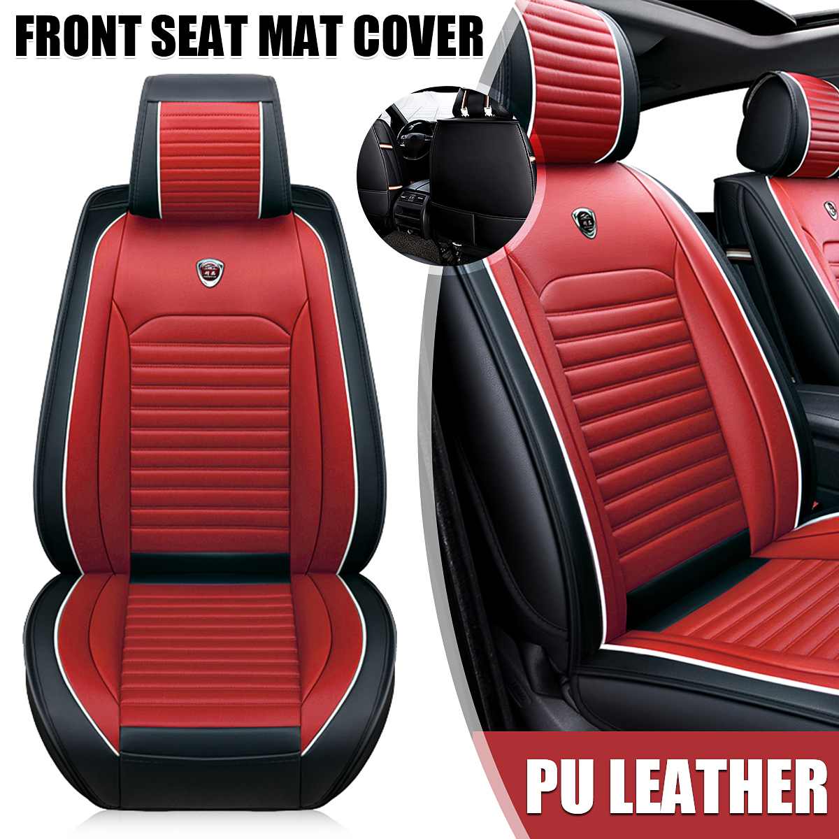 1 PC Universal Car Seat Covers, Synthetic Leather For Most Imports