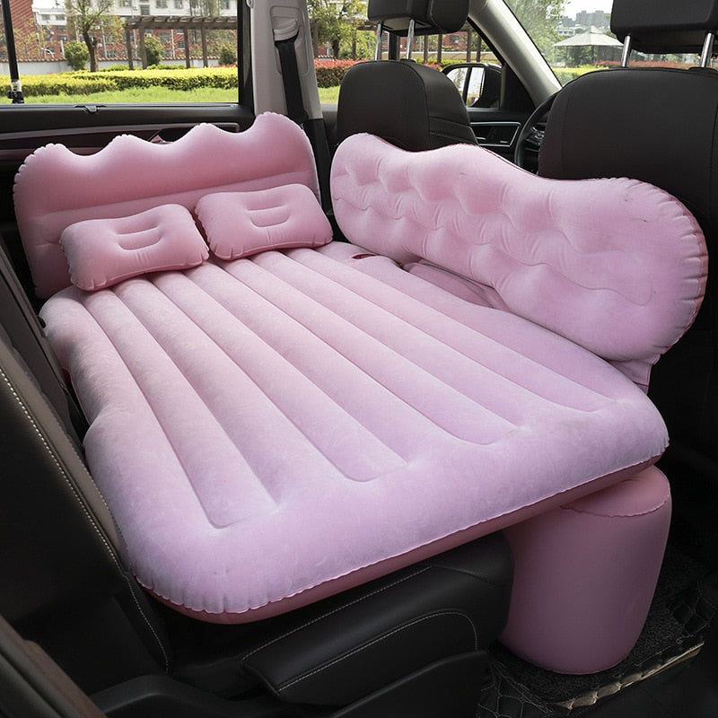 Car back seat inflatable mattress/bed