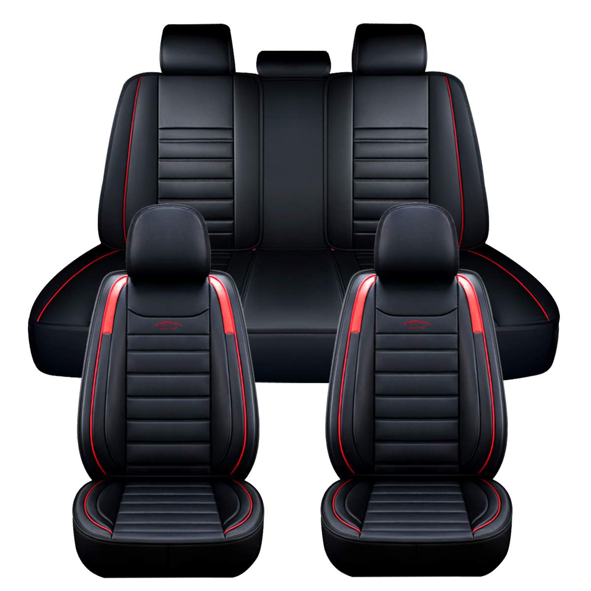 11PCS 5 Seats Car Seat Covers, Synthetic Leather SUV/Truck