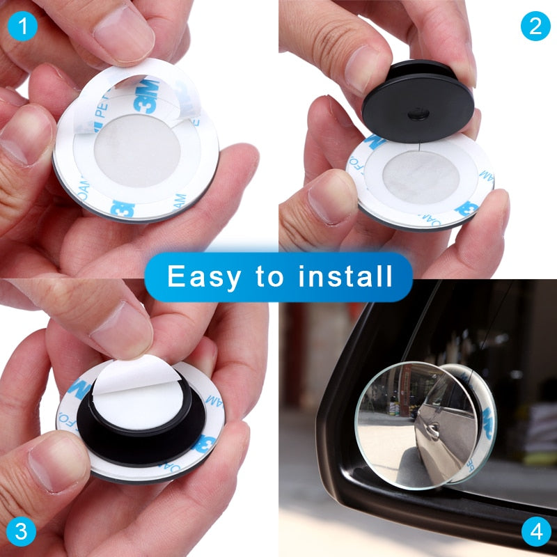 Adjustable, Wide Angle, Blind Spot Mirror.