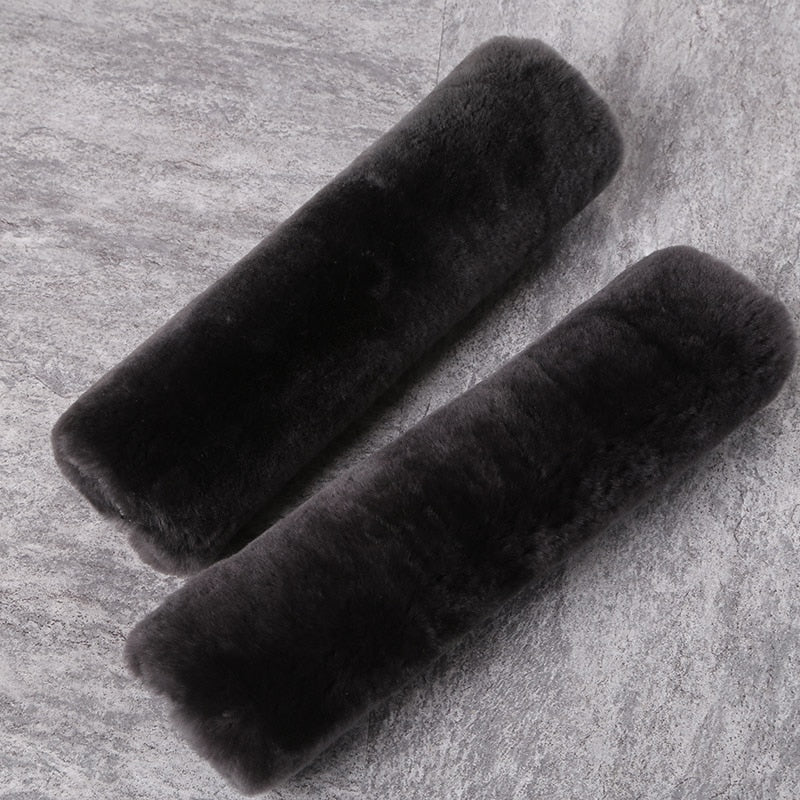 Real Sheepskin Seat Belt Pad Cover