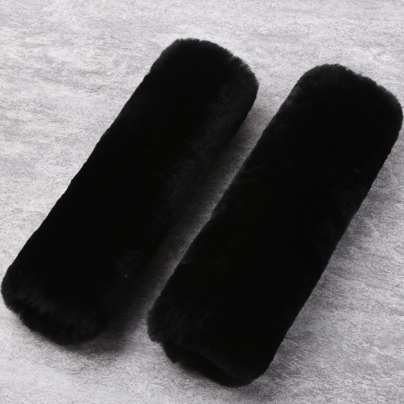 Real Sheepskin Seat Belt Pad Cover