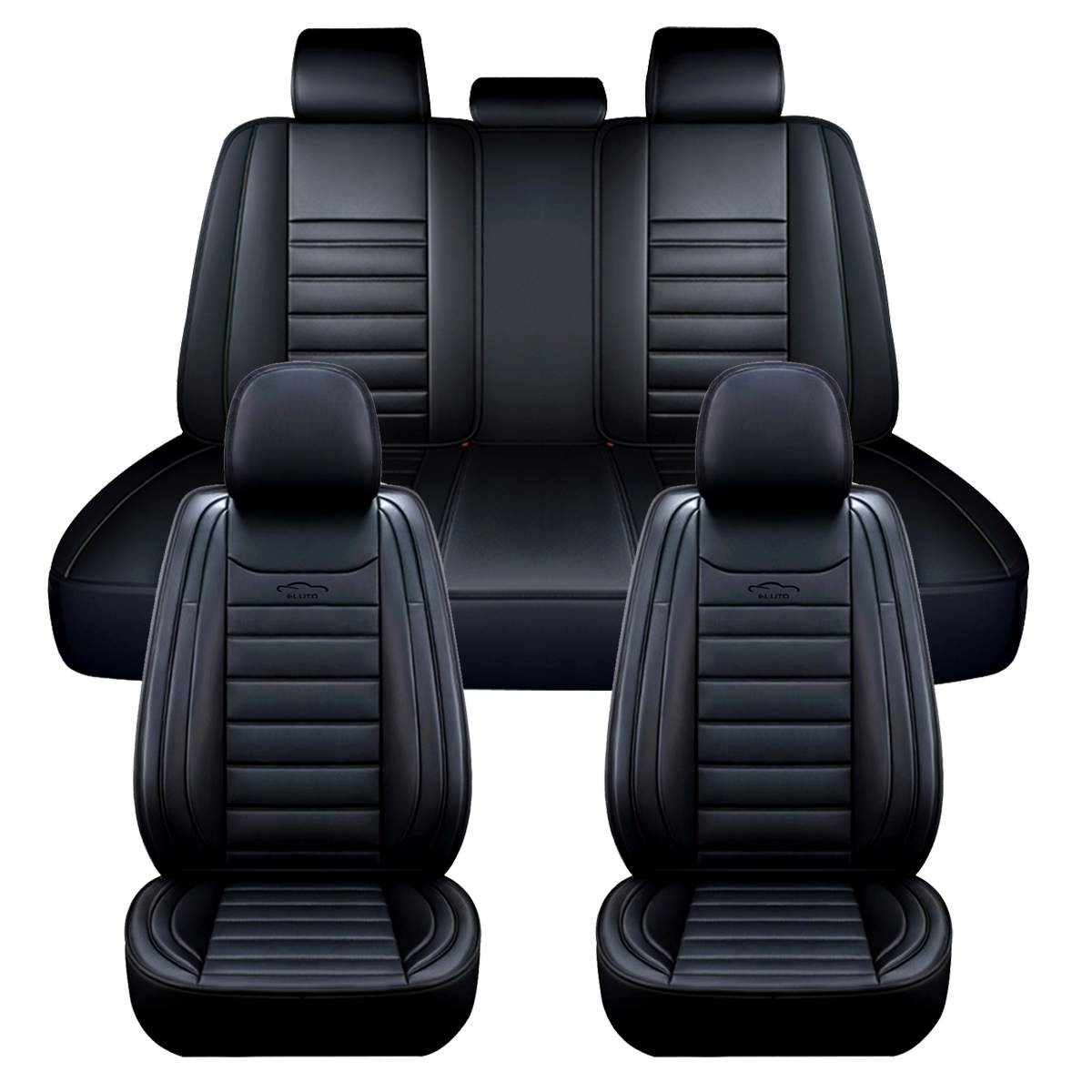 11PCS 5 Seats Car Seat Covers, Synthetic Leather SUV/Truck