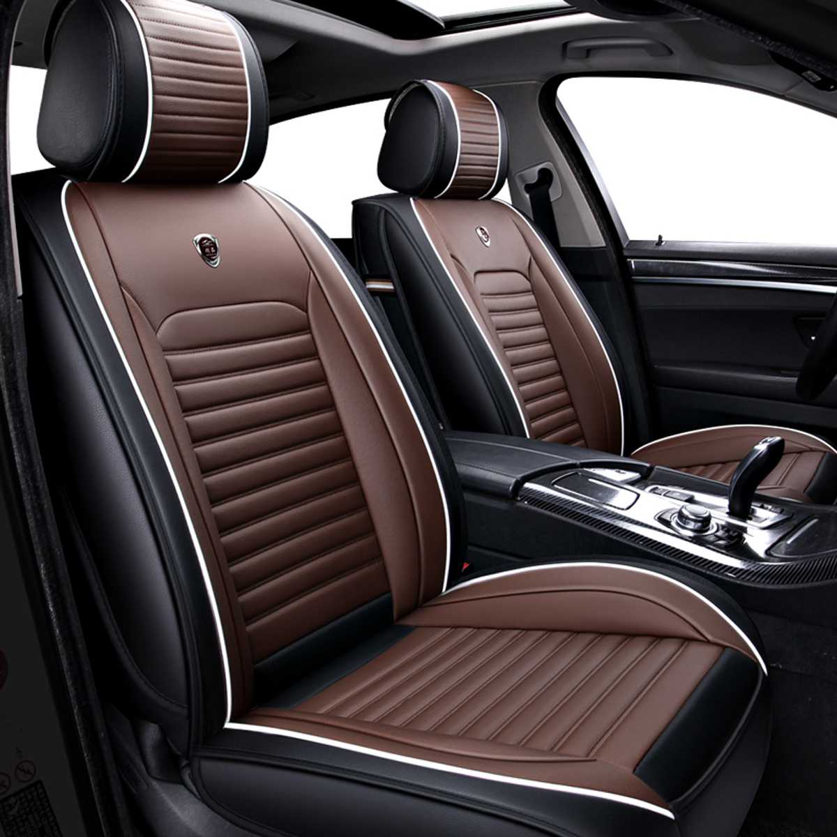 1 PC Universal Car Seat Covers, Synthetic Leather For Most Imports