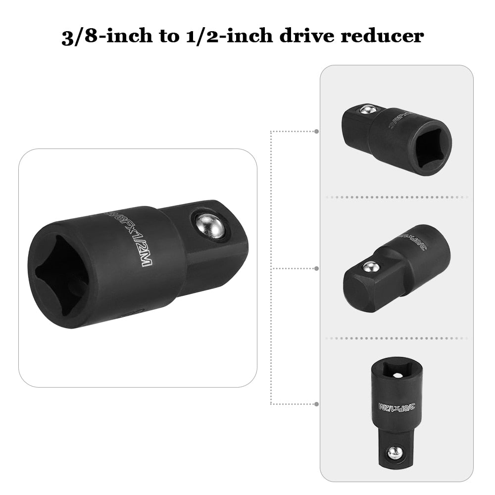 20pcs 1/2 Drive Deep Well Metric Impact Socket Set