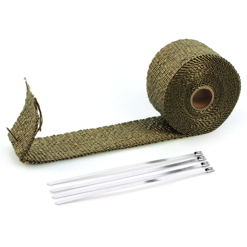 Cotton Fiberglass Exhaust Manifold Thermal Heat Tape Wrap