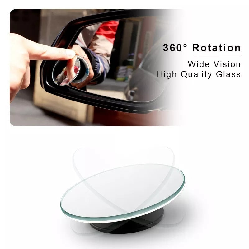 Adjustable, Wide Angle, Blind Spot Mirror.