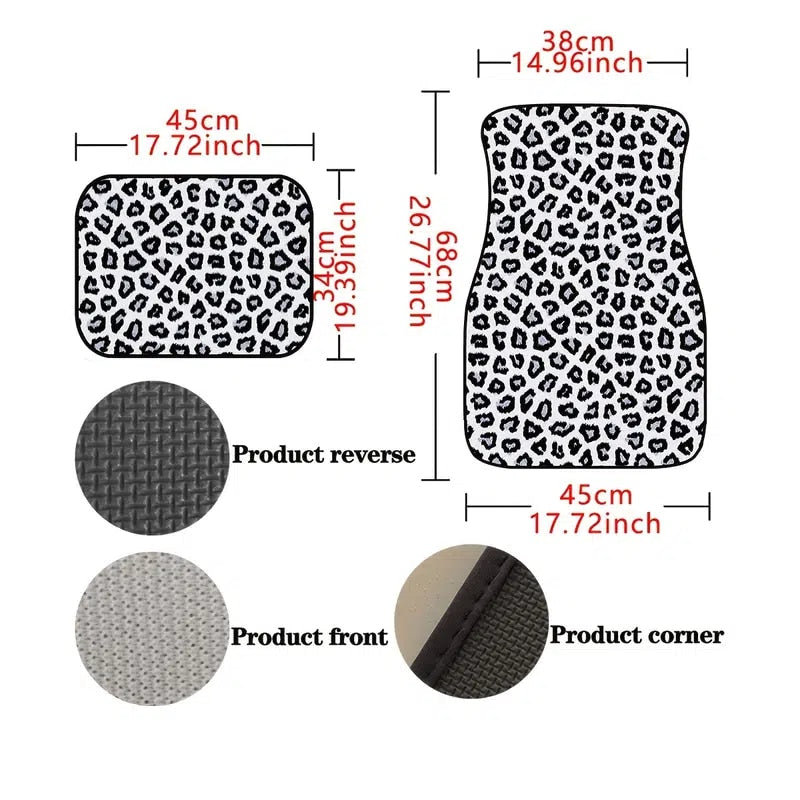 Leopard Print Car Floor Mats