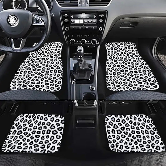 Leopard Print Car Floor Mats