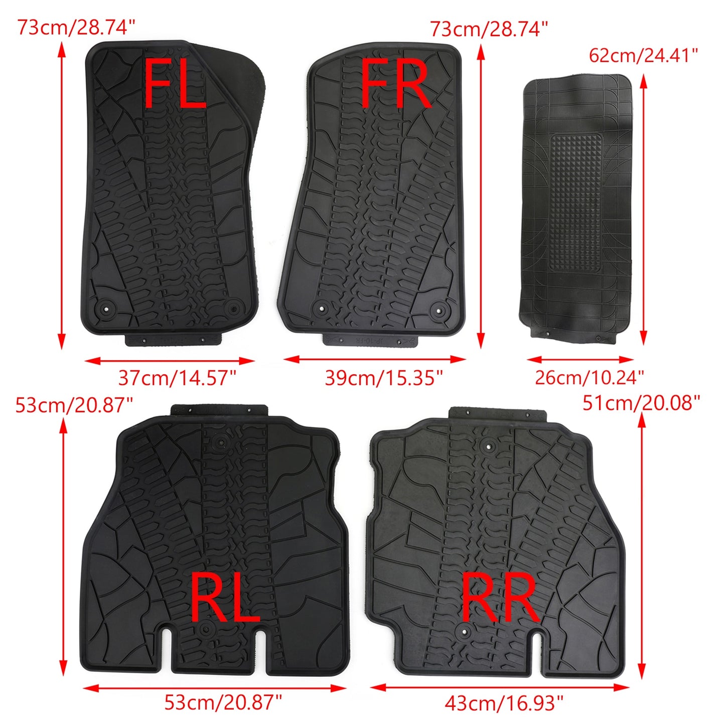 Floor Mats for 2018-2020 Wrangler JL 4-Door